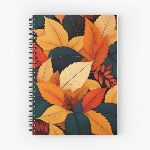 Item preview, RUSTIC FALL LEAVES, Autumn leaf pattern, burnt orange, beige and forest green nature vintage botanical  designed and sold by navitalidesign.
