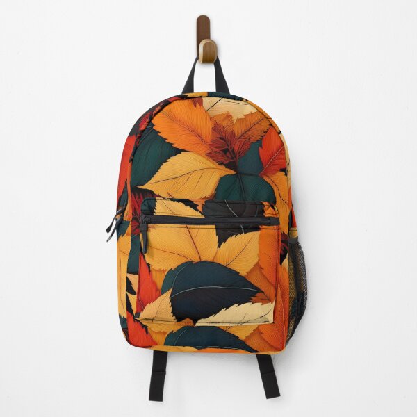 Item preview, RUSTIC FALL LEAVES, Autumn leaf pattern, burnt orange, beige and forest green nature vintage botanical designed and sold by navitalidesign.