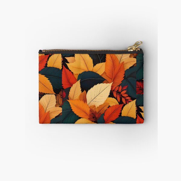 Item preview, RUSTIC FALL LEAVES, Autumn leaf pattern, burnt orange, beige and forest green nature vintage botanical  designed and sold by navitalidesign.