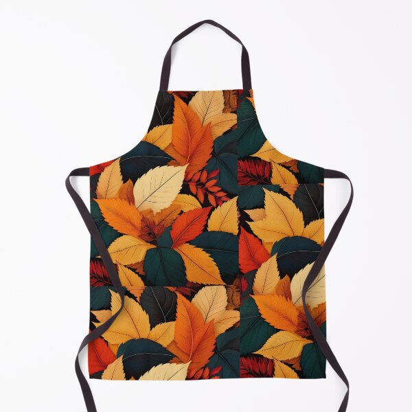 Item preview, RUSTIC FALL LEAVES, Autumn leaf pattern, burnt orange, beige and forest green nature vintage botanical designed and sold by navitalidesign.