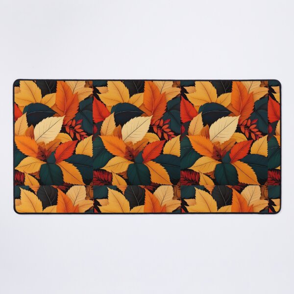Item preview, RUSTIC FALL LEAVES, Autumn leaf pattern, burnt orange, beige and forest green nature vintage botanical  designed and sold by navitalidesign.