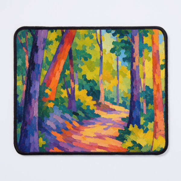 Item preview, Colorful Forest Path Wall Art – Vibrant Woodland Landscape Nature Decor designed and sold by GutyzDesignsES.