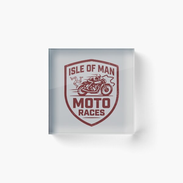 Item preview, Isle of Man Moto Races Vintage Cafe Racer Shield Biker designed and sold by KiwiRider.