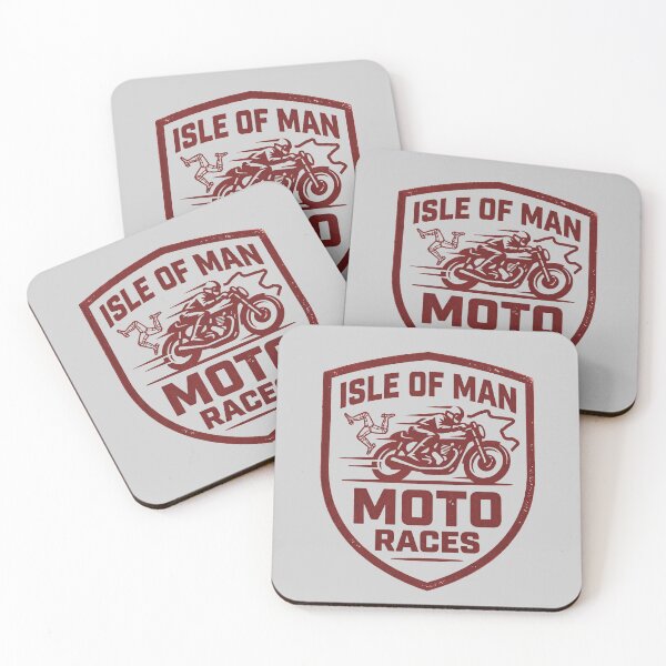 Item preview, Isle of Man Moto Races Vintage Cafe Racer Shield Biker designed and sold by KiwiRider.