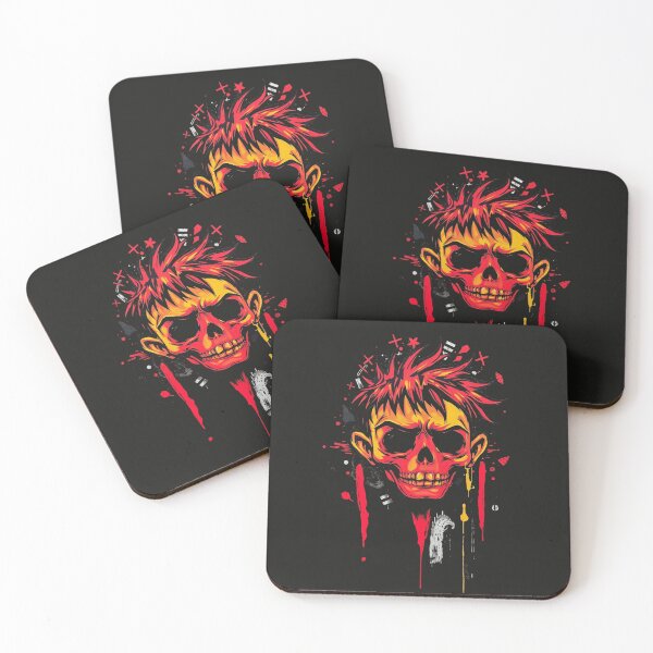 Item preview, Edgy Punk Skull Graphic Spiky Red Hair Streetwear Art designed and sold by ERODED SELF.