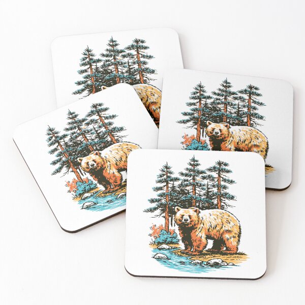 Item preview, Brown Bear Forest Wildlife Nature designed and sold by trajeado14.