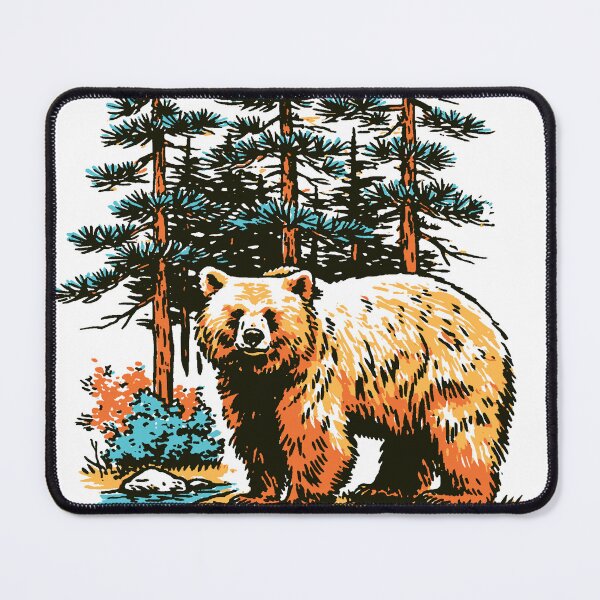 Item preview, Brown Bear Forest Wildlife Nature designed and sold by trajeado14.
