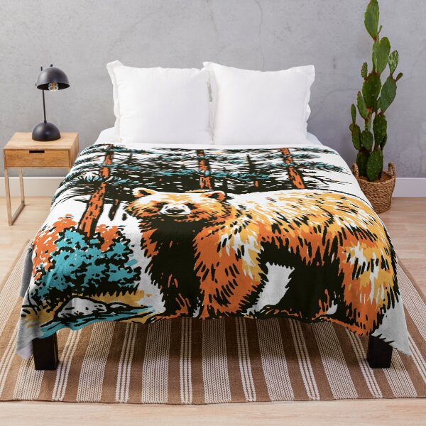 Item preview, Brown Bear Forest Wildlife Nature designed and sold by trajeado14.