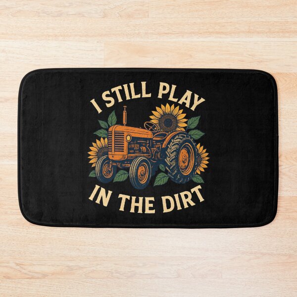Item preview, I Still Play In The Dirt Funny Vintage Tractor Sunflowers designed and sold by Photo-Sphere101.