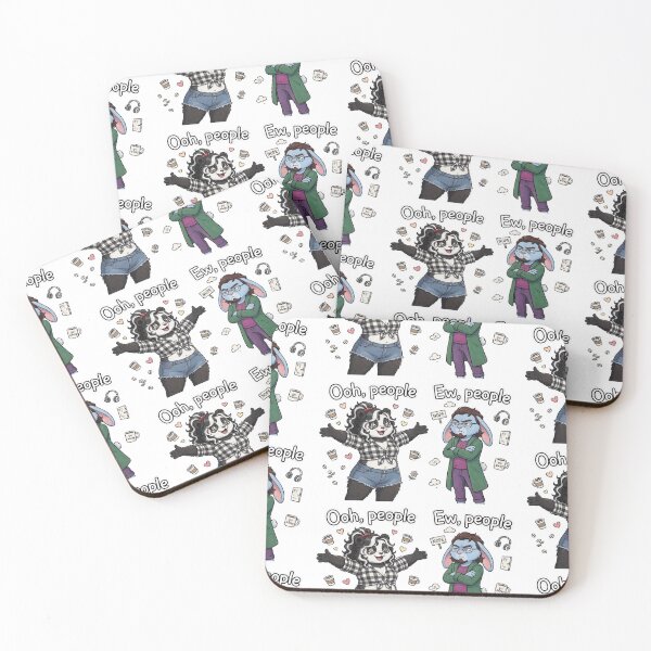 Item preview, Ooh People Ew People - Introvert Extrovert Funny Panda and Bunny designed and sold by Trevor Cutler.