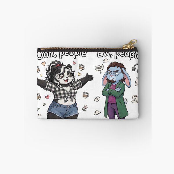 Item preview, Ooh People Ew People - Introvert Extrovert Funny Panda and Bunny designed and sold by Trevor Cutler.