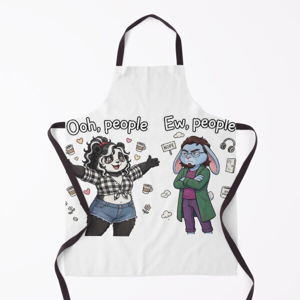 Item preview, Ooh People Ew People - Introvert Extrovert Funny Panda and Bunny designed and sold by Trevor Cutler.