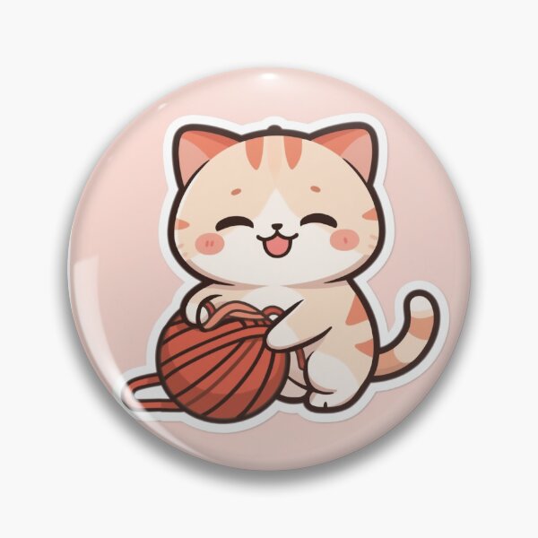 Item preview, Cat with Yarn Ball designed and sold by Pawbly.