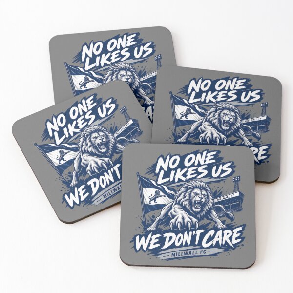 Item preview, No One Likes Us We Don’t Care – Millwall FC Lion Football Supporter Art designed and sold by FutureTraveller.