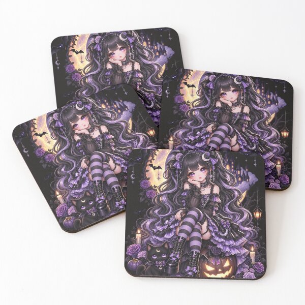 Item preview, Moonlit Gothic Doll – Cute Gothic Anime Halloween designed and sold by Meentoos_1.