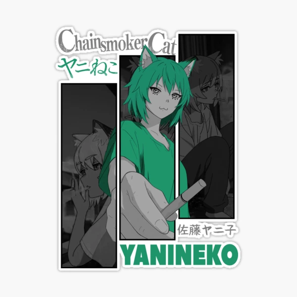 Yani Neko Sticker - stiker karakter Yani Neko