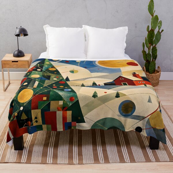 Item preview, Geometric Christmas Tree Wall Art – Modern Holiday Winter Landscape Decor designed and sold by GutyzDesignsES.