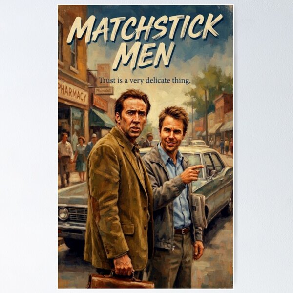 Item preview, Matchstick Men Crime Comedy Fine Art Tribute designed and sold by Art's Diner.