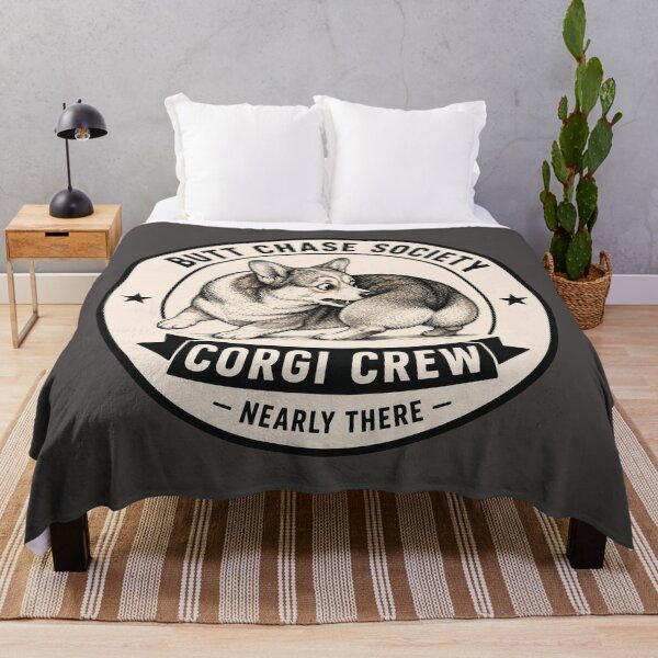 Item preview, Butt Chase Society - Corgi Crew - Nearly There/Funny Corgi Dog Badge Logo designed and sold by Halejo68.