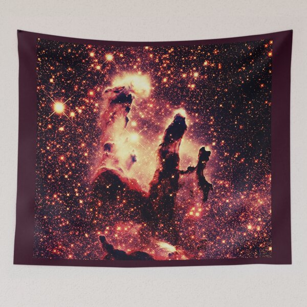 Item preview, Pillars of Creation Eagle Nebula Galaxy Space Art - Dark Magenta Rose Gold designed and sold by 2sweetsDesign.