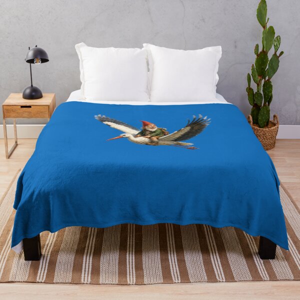 Item preview, Alpine Gnome Riding a Majestic Stork – Funny Fantasy Forest Adventure designed and sold by Alpine-Ink.