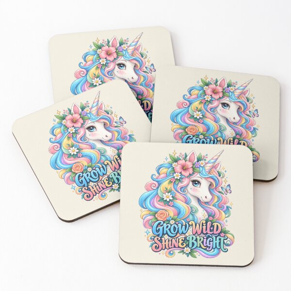 Item preview, Grow Wild Shine Bright – Magical Pastel Unicorn designed and sold by Williams Anderson.