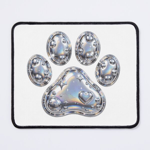 Item preview, Puffy Inflated Chrome Paw Print designed and sold by Teeny Quities.