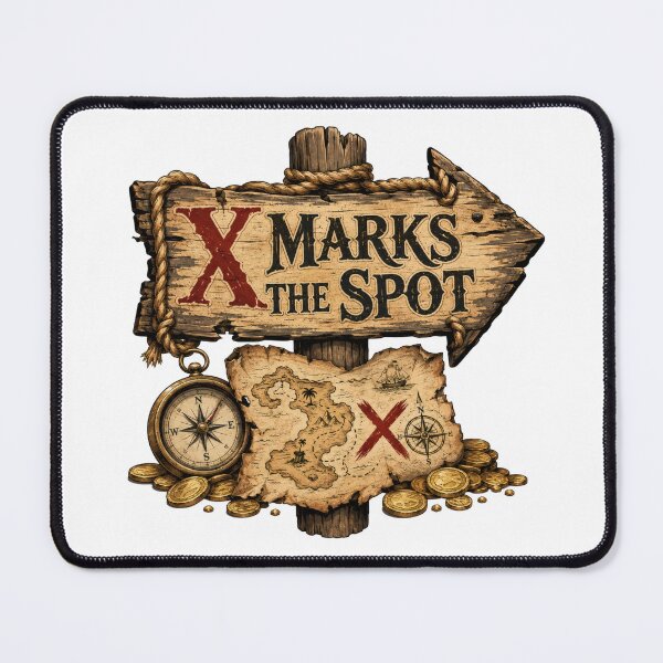 Item preview, X Marks the Spot Pirate Treasure Map designed and sold by BetweenForms.