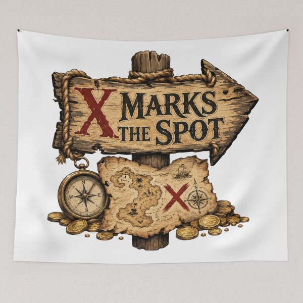 Item preview, X Marks the Spot Pirate Treasure Map  designed and sold by BetweenForms.