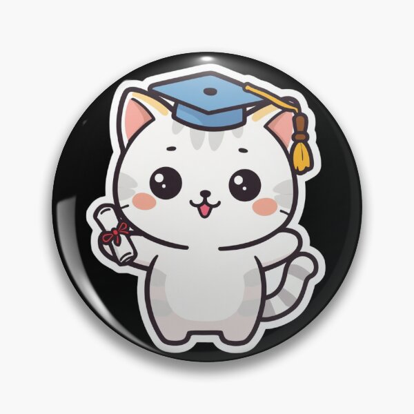 Item preview, Cute Kawaii Graduation Cat with Diploma and Cap designed and sold by Pawbly.