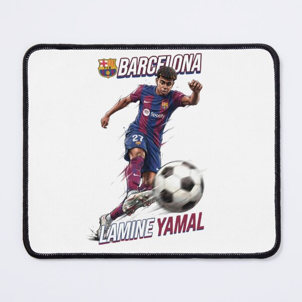 Item preview, Lamine Yamal FC Barcelona Dynamic Soccer Illustration designed and sold by annaarthk.