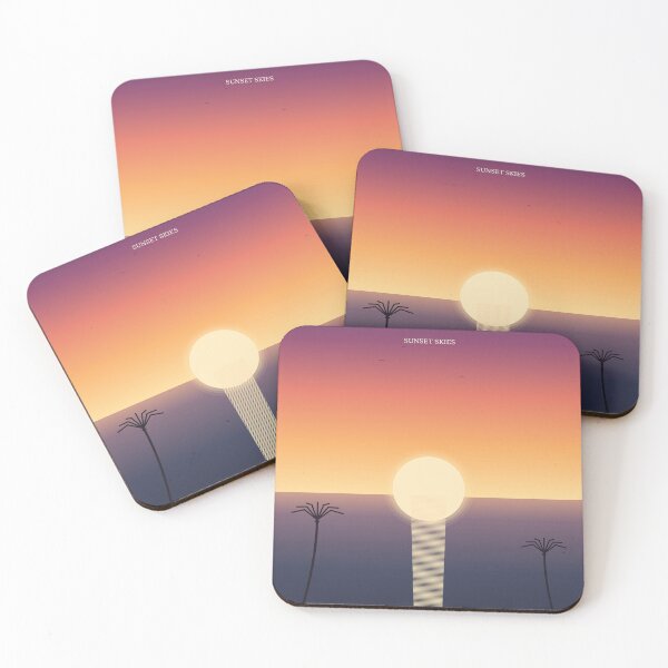 Item preview, Salt Air Sunset Skies Beach Palm Tree Poster designed and sold by kd2010.