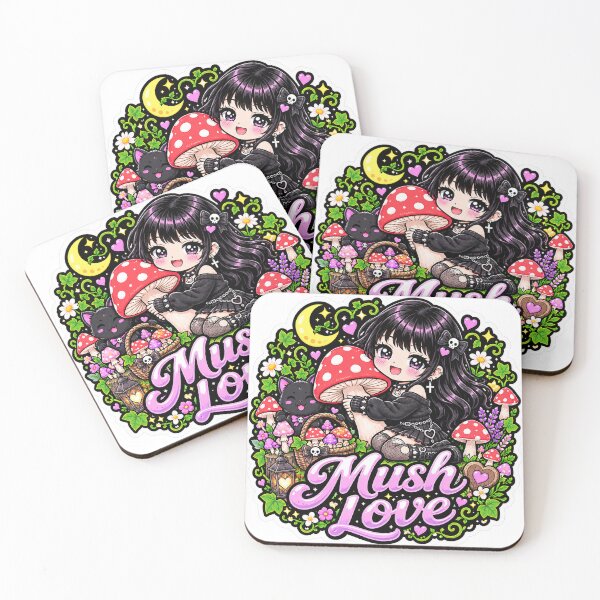 Item preview, Mush Love Goth Girl Sticker designed and sold by AnnekeJordaan.