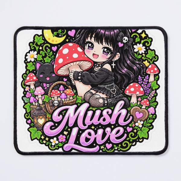 Item preview, Mush Love Goth Girl Sticker designed and sold by AnnekeJordaan.
