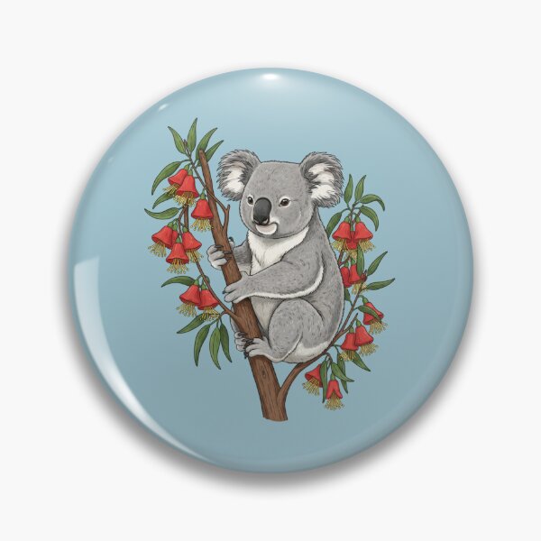 Item preview, Vintage Koala and Crimson Eucalyptus Botanical Art designed and sold by BirdsnStuff.
