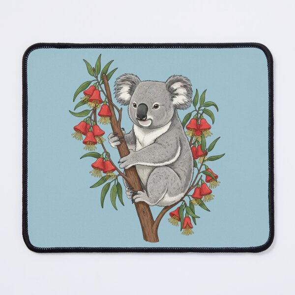 Item preview, Vintage Koala and Crimson Eucalyptus Botanical Art designed and sold by BirdsnStuff.