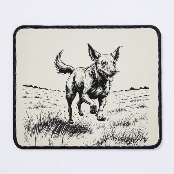 Item preview, Happy Running Dog Line Art – Freedom & Adventure Minimalist Dog Illustration designed and sold by PixPixari.