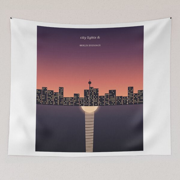 Item preview, Berlin Evenings City Skyline Poster designed and sold by kd2010.