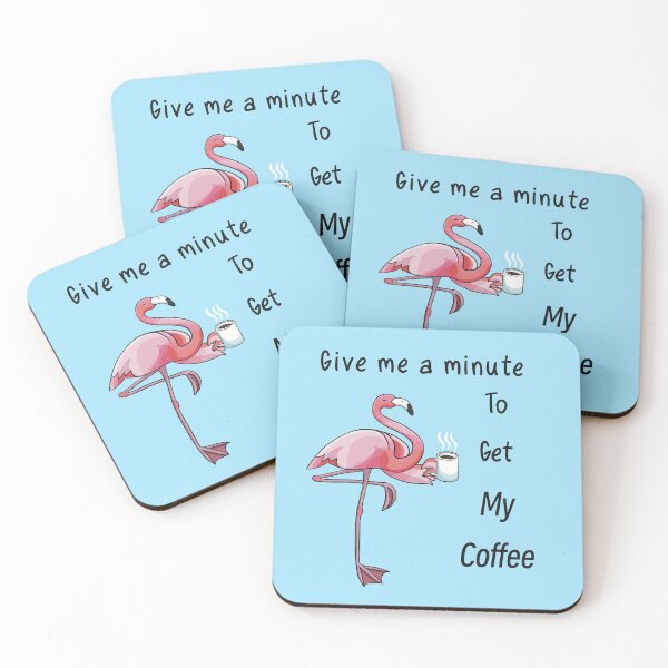 Item preview, Flamingo Coffee (black text) designed and sold by Can-See-Zee.