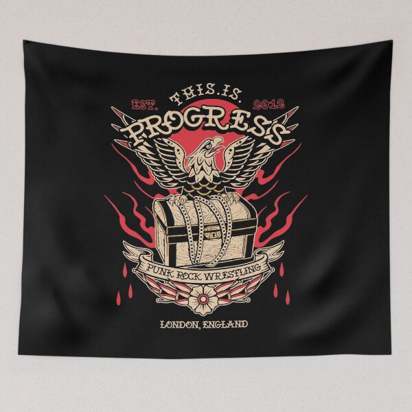 Item preview, This Is Progress Punk Rock Wrestling London England Est 2012 designed and sold by onlytiggokk.