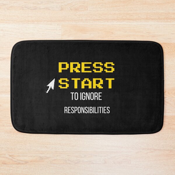 Item preview, Press Start To Ignore Responsibilities - Retro Arcade Gamer Quote designed and sold by Arcade&Binge.