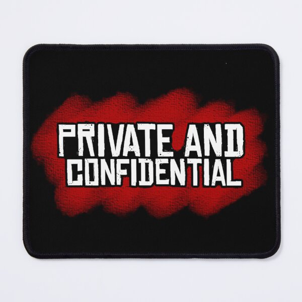 Item preview, Private and confidential RDR2 font designed and sold by AmIAnAngelYet.