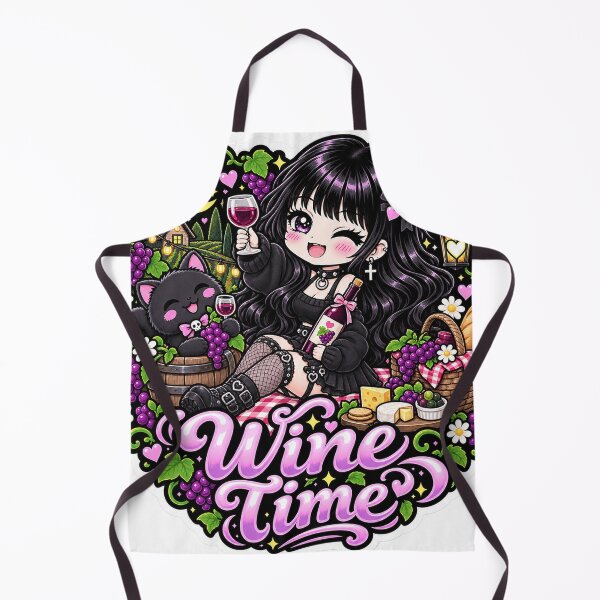 Item preview, Wine Time Goth Girl Sticker designed and sold by AnnekeJordaan.