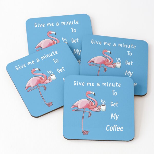 Item preview, Flamingo Coffee (white text) designed and sold by Can-See-Zee.