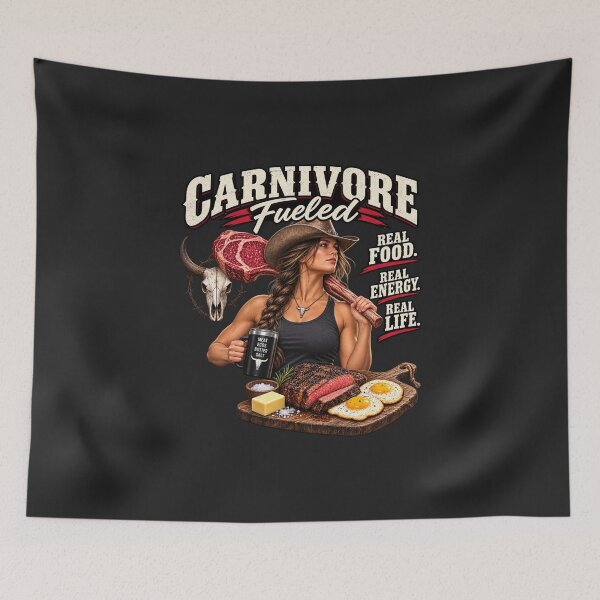 Item preview, CARNIVORE FUELED - REAL FOOD REAL ENERGY REAL LIFE designed and sold by CarnivoreGifts.