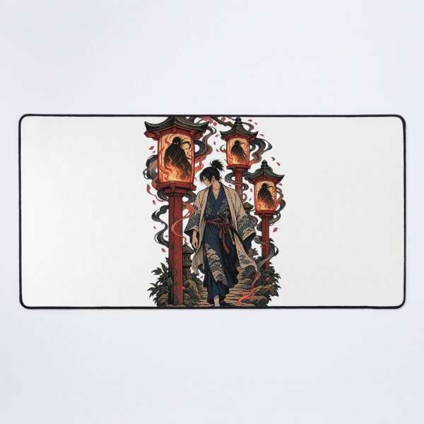 Item preview, The Shadow of Karkagh – Japanese Dark Fantasy Samurai Ukiyo-e Art designed and sold by Substance_life.
