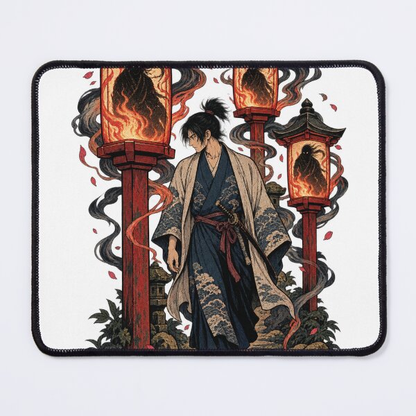 Item preview, The Shadow of Karkagh – Japanese Dark Fantasy Samurai Ukiyo-e Art designed and sold by Substance_life.