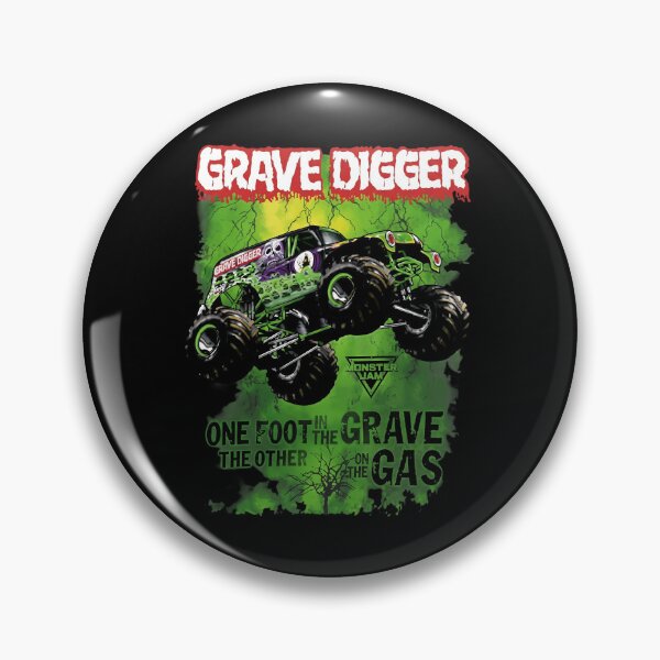 Artikelvorschau, Ein Fuß im Grab, der andere auf dem Gaspedal – Grave Digger Monster Jam entworfen und verkauft von onlytiggokk.