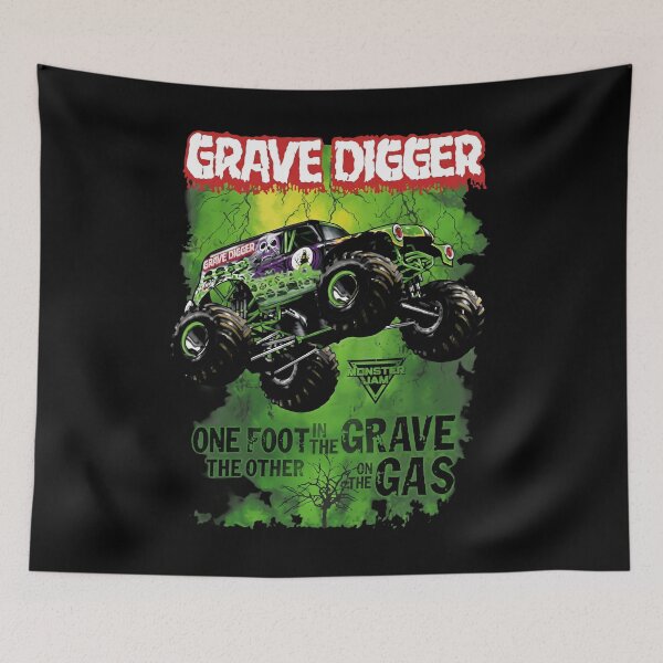 Item preview, One Foot In The Grave The Other On The Gas Grave Digger Monster Jam designed and sold by onlytiggokk.