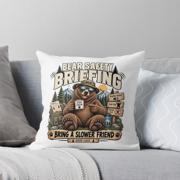Item preview, Bear Safety Briefing Bring a Slower Friend Funny Hiking Bear Design designed and sold by DijaMar.